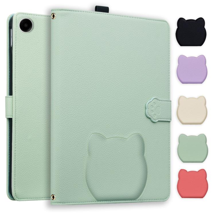 Custodia per tablet in pelle effetto pelle di gatto con motivo litchi, For Galaxy Tab S12+, For Galaxy Tab S12 Utra /S11 Ultra /S10 Ultra, For Galaxy Tab A11+ / A9+, For Galaxy Tab A11 / A9