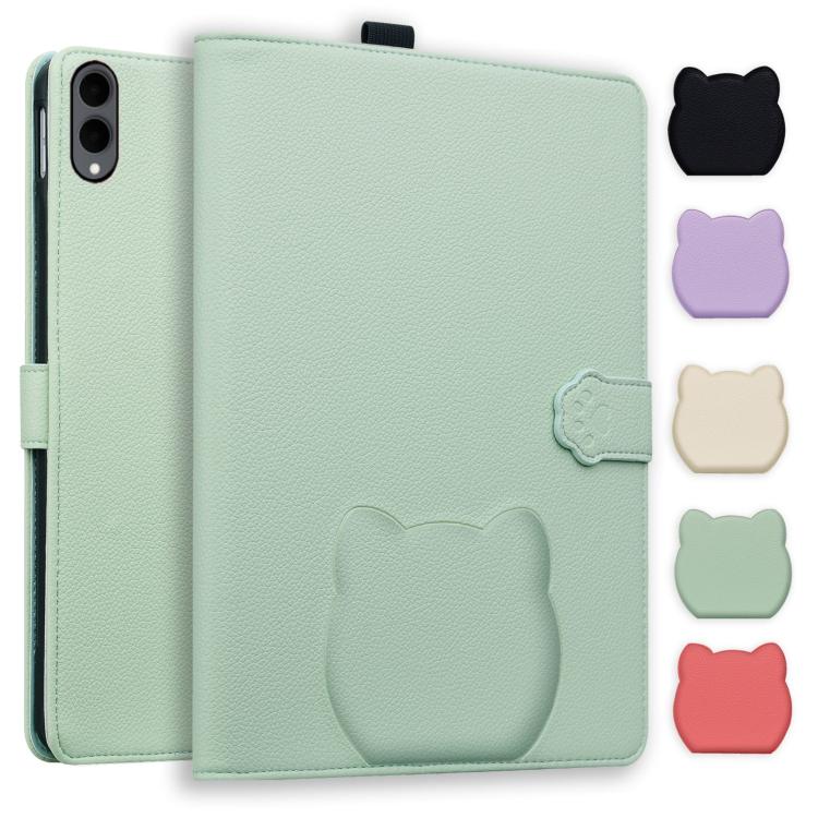 Custodia per tablet in pelle effetto pelle di gatto con motivo litchi, For Galaxy Tab S12+, For Galaxy Tab S12 Utra /S11 Ultra /S10 Ultra, For Galaxy Tab A11+ / A9+, For Galaxy Tab A11 / A9
