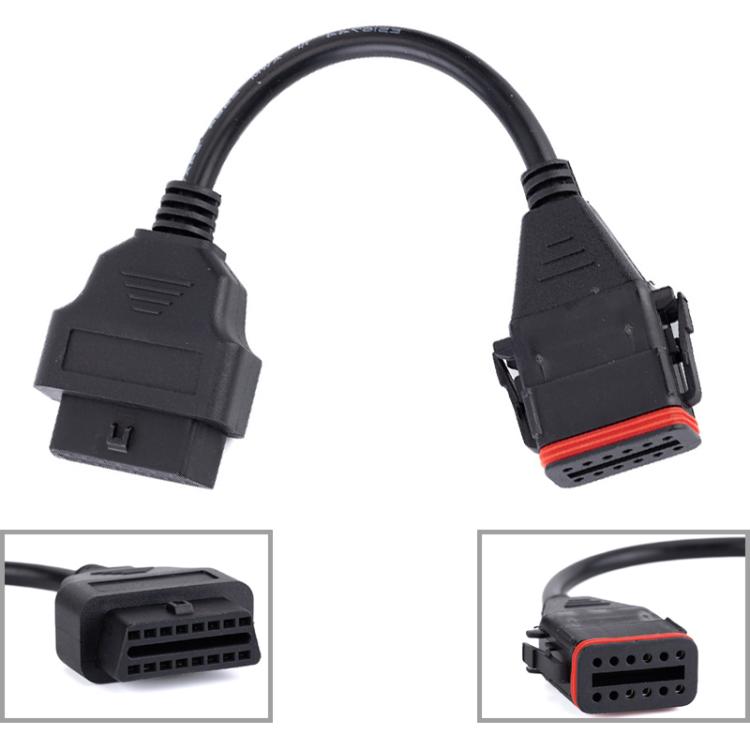 Cavo diagnostico OBD per camion Komatsu/Cummins, 12 Pin to 16 Pin