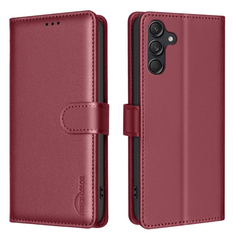 Custodia per telefono in pelle con texture litchi e protezione RFID antifurto., For Galaxy S26 FE 5G, For Samsung Galaxy S26 Ultra 5G, For Samsung Galaxy S26 5G, For Samsung Galaxy S25 FE 5G
