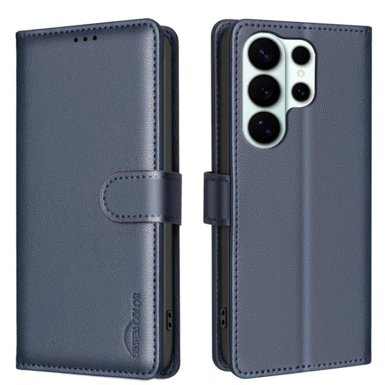 Custodia per telefono in pelle con texture litchi e protezione RFID antifurto., For Galaxy S26 FE 5G, For Samsung Galaxy S26 Ultra 5G, For Samsung Galaxy S26 5G, For Samsung Galaxy S25 FE 5G