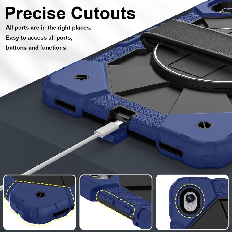 Custodia ibrida in silicone con robot dai colori a contrasto per PC e tablet., For Samsung Galaxy Tab S11, For Samsung Galaxy Tab S10 FE / S9