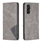 Custodia per telefono in pelle magnetica con texture a rombi, For Galaxy S26 FE 5G, For Samsung Galaxy S26 Ultra 5G, For Samsung Galaxy S26 5G, For Samsung Galaxy S25 FE 5G