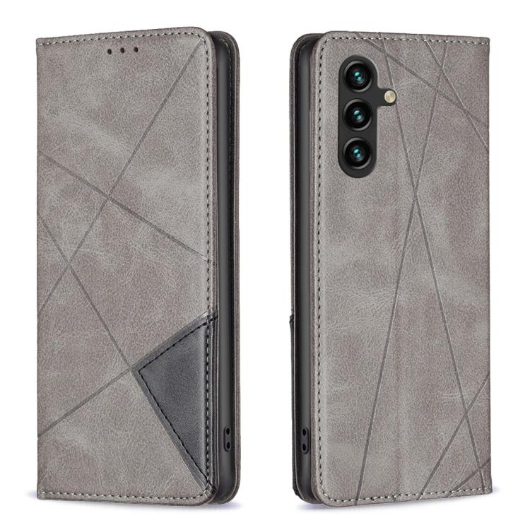 Custodia per telefono in pelle magnetica con texture a rombi, For Galaxy S26 FE 5G, For Samsung Galaxy S26 Ultra 5G, For Samsung Galaxy S26 5G, For Samsung Galaxy S25 FE 5G