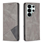 Custodia per telefono in pelle magnetica con texture a rombi, For Galaxy S26 FE 5G, For Samsung Galaxy S26 Ultra 5G, For Samsung Galaxy S26 5G, For Samsung Galaxy S25 FE 5G