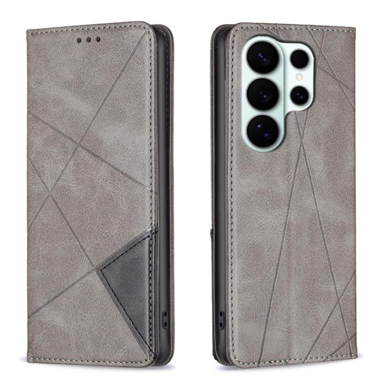 Custodia per telefono in pelle magnetica con texture a rombi, For Galaxy S26 FE 5G, For Samsung Galaxy S26 Ultra 5G, For Samsung Galaxy S26 5G, For Samsung Galaxy S25 FE 5G