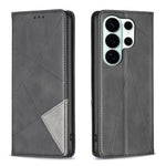 Custodia per telefono in pelle magnetica con texture a rombi, For Galaxy S26 FE 5G, For Samsung Galaxy S26 Ultra 5G, For Samsung Galaxy S26 5G, For Samsung Galaxy S25 FE 5G