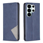 Custodia per telefono in pelle magnetica con texture a rombi, For Galaxy S26 FE 5G, For Samsung Galaxy S26 Ultra 5G, For Samsung Galaxy S26 5G, For Samsung Galaxy S25 FE 5G