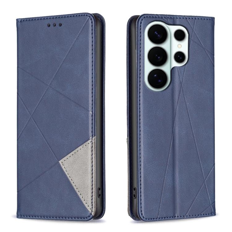 Custodia per telefono in pelle magnetica con texture a rombi, For Galaxy S26 FE 5G, For Samsung Galaxy S26 Ultra 5G, For Samsung Galaxy S26 5G, For Samsung Galaxy S25 FE 5G