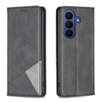 Custodia per telefono in pelle magnetica con texture a rombi, For Galaxy S26 FE 5G, For Samsung Galaxy S26 Ultra 5G, For Samsung Galaxy S26 5G, For Samsung Galaxy S25 FE 5G
