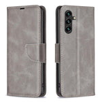 Custodia per telefono in pelle tinta unita con texture effetto pelle di agnello., For Galaxy S26 FE 5G, For Samsung Galaxy S26 Ultra 5G, For Samsung Galaxy S26 5G, For Samsung Galaxy S25 FE 5G