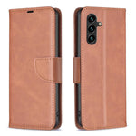 Custodia per telefono in pelle tinta unita con texture effetto pelle di agnello., For Galaxy S26 FE 5G, For Samsung Galaxy S26 Ultra 5G, For Samsung Galaxy S26 5G, For Samsung Galaxy S25 FE 5G