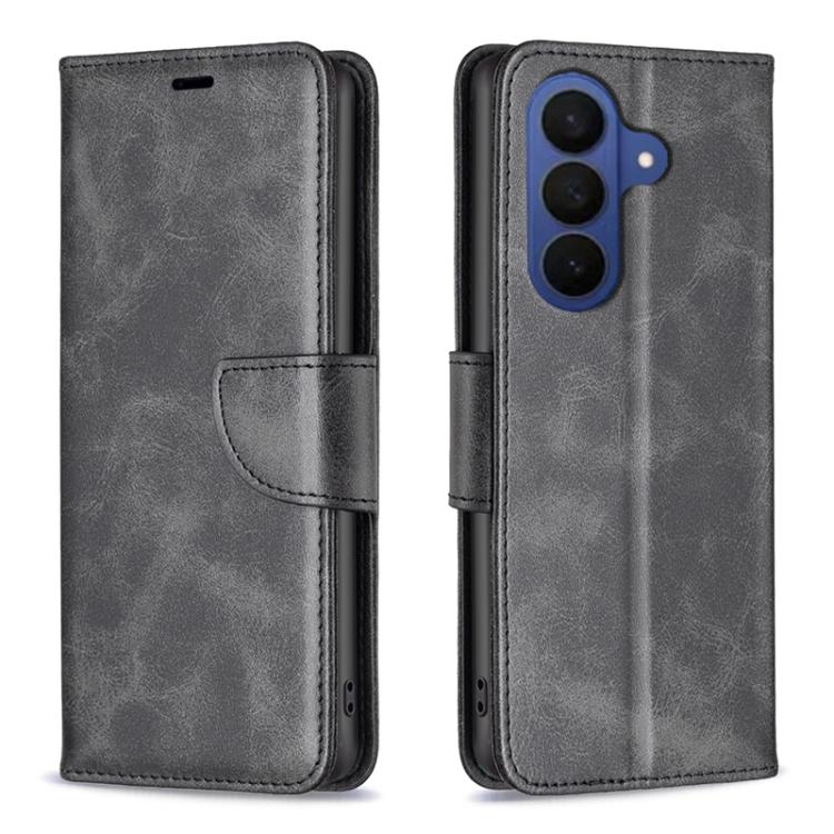 Custodia per telefono in pelle tinta unita con texture effetto pelle di agnello., For Galaxy S26 FE 5G, For Samsung Galaxy S26 Ultra 5G, For Samsung Galaxy S26 5G, For Samsung Galaxy S25 FE 5G
