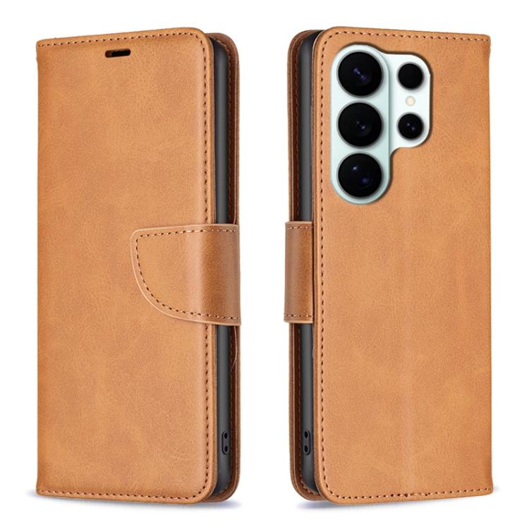 Custodia per telefono in pelle tinta unita con texture effetto pelle di agnello., For Galaxy S26 FE 5G, For Samsung Galaxy S26 Ultra 5G, For Samsung Galaxy S26 5G, For Samsung Galaxy S25 FE 5G