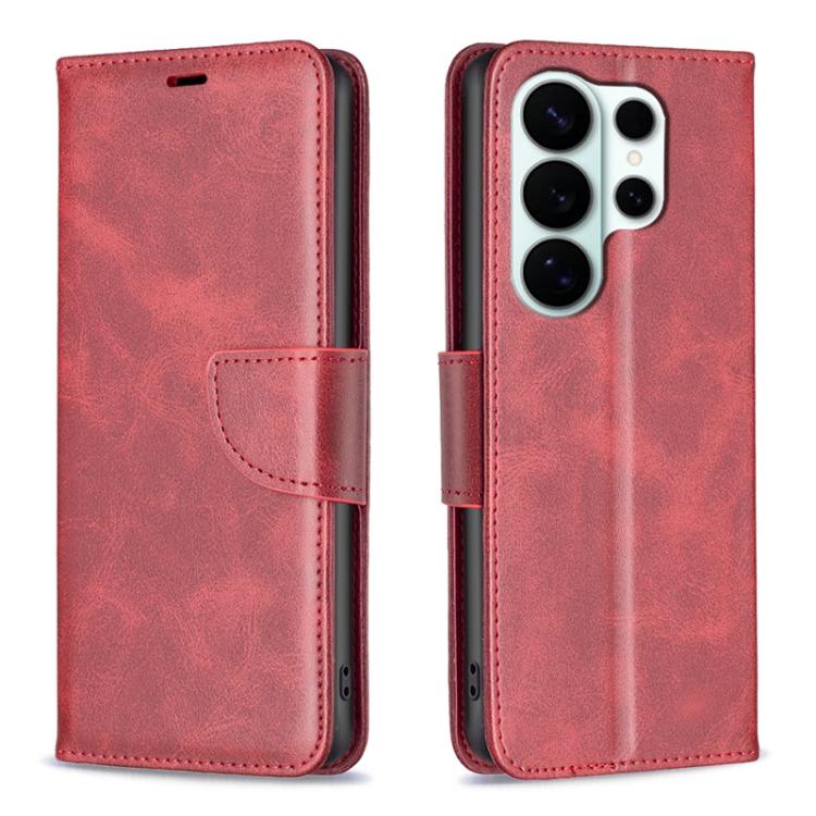 Custodia per telefono in pelle tinta unita con texture effetto pelle di agnello., For Galaxy S26 FE 5G, For Samsung Galaxy S26 Ultra 5G, For Samsung Galaxy S26 5G, For Samsung Galaxy S25 FE 5G