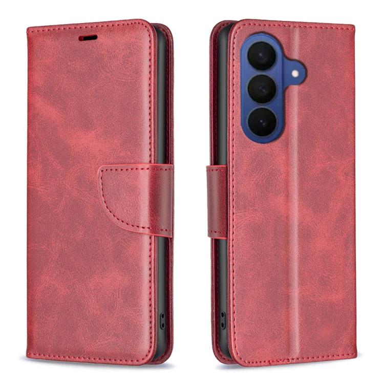Custodia per telefono in pelle tinta unita con texture effetto pelle di agnello., For Galaxy S26 FE 5G, For Samsung Galaxy S26 Ultra 5G, For Samsung Galaxy S26 5G, For Samsung Galaxy S25 FE 5G