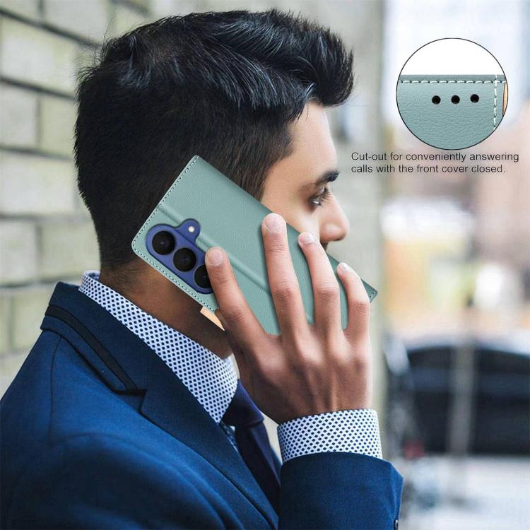 Custodia per telefono in pelle antifurto RFID in tinta, For Galaxy S26 FE 5G, For Samsung Galaxy S26 Ultra 5G, For Samsung Galaxy S26 5G, For Samsung Galaxy S25 FE 5G