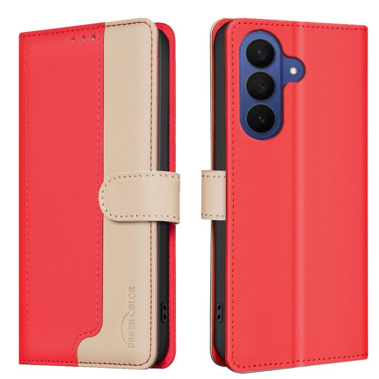 Custodia per telefono in pelle antifurto RFID in tinta, For Galaxy S26 FE 5G, For Samsung Galaxy S26 Ultra 5G, For Samsung Galaxy S26 5G, For Samsung Galaxy S25 FE 5G