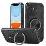 Custodia per telefono con supporto magnetico a rotazione a 360 gradi e meccanismo a tre nuclei., For iPhone 12, For iPhone 12 Pro, For iPhone 11
