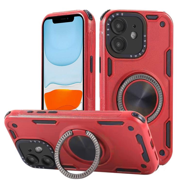 Custodia per telefono con supporto magnetico a rotazione a 360 gradi e meccanismo a tre nuclei., For iPhone 12, For iPhone 12 Pro, For iPhone 11