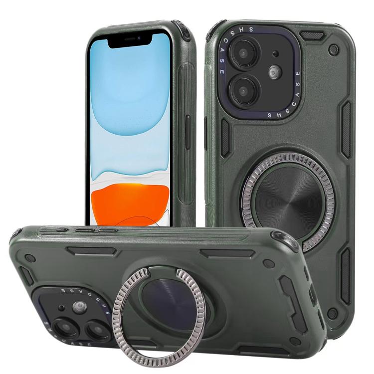 Custodia per telefono con supporto magnetico a rotazione a 360 gradi e meccanismo a tre nuclei., For iPhone 12, For iPhone 12 Pro, For iPhone 11