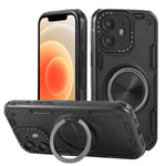 Custodia per telefono con supporto magnetico a rotazione a 360 gradi e meccanismo a tre nuclei., For iPhone 12, For iPhone 12 Pro, For iPhone 11