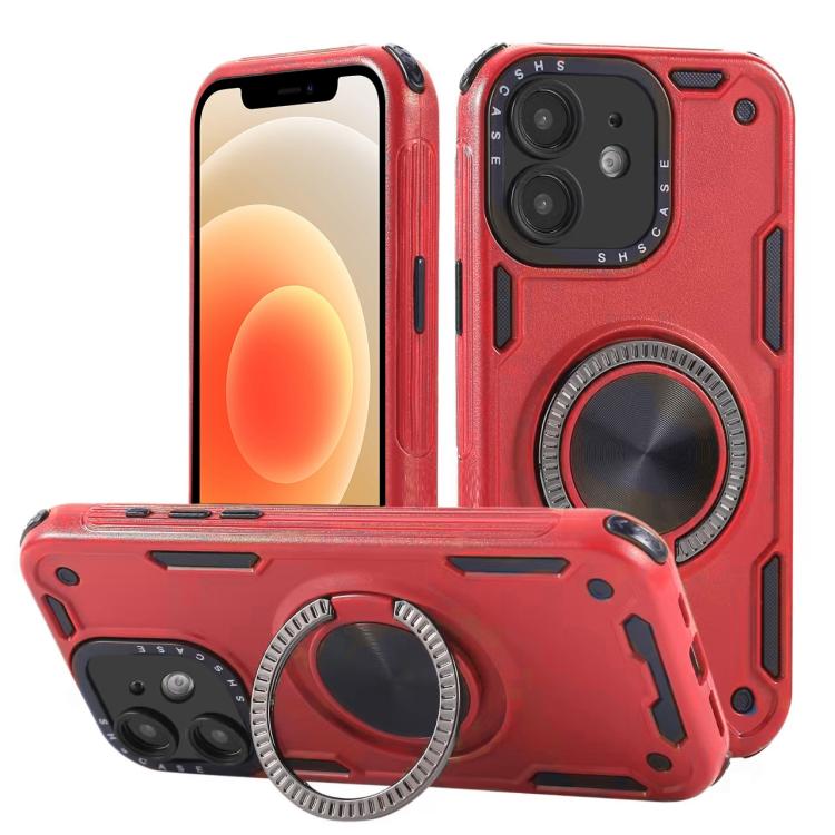 Custodia per telefono con supporto magnetico a rotazione a 360 gradi e meccanismo a tre nuclei., For iPhone 12, For iPhone 12 Pro, For iPhone 11