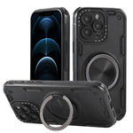 Custodia per telefono con supporto magnetico a rotazione a 360 gradi e meccanismo a tre nuclei., For iPhone 12, For iPhone 12 Pro, For iPhone 11