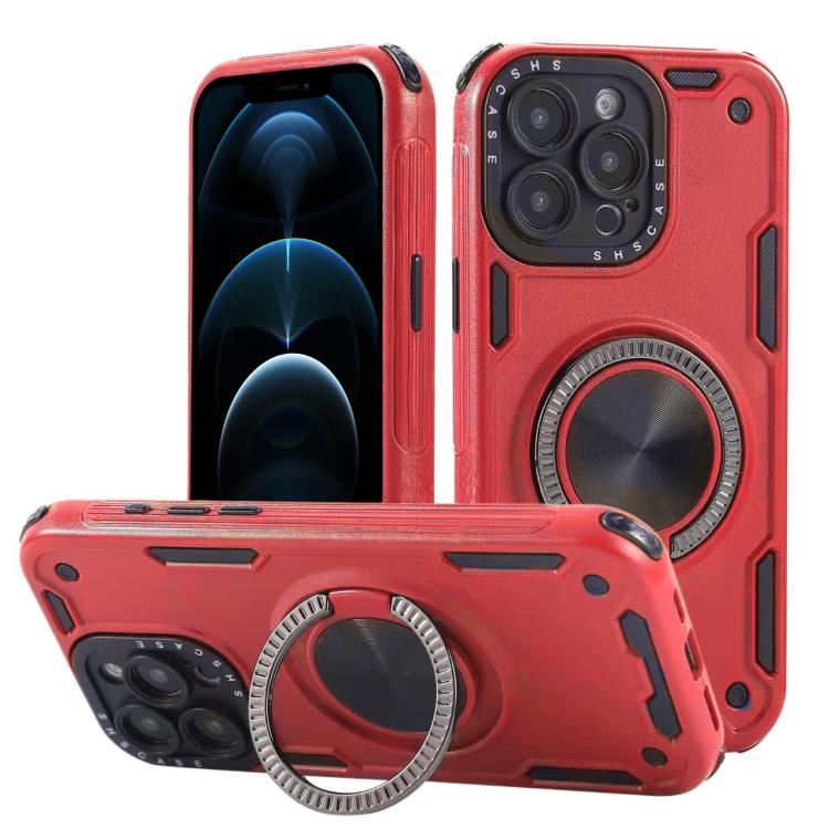 Custodia per telefono con supporto magnetico a rotazione a 360 gradi e meccanismo a tre nuclei., For iPhone 12, For iPhone 12 Pro, For iPhone 11