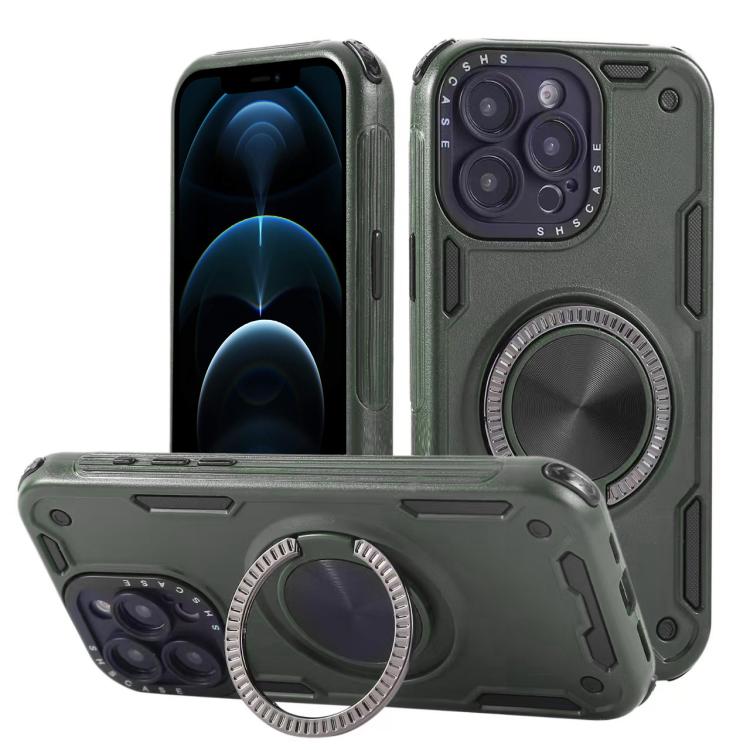 Custodia per telefono con supporto magnetico a rotazione a 360 gradi e meccanismo a tre nuclei., For iPhone 12, For iPhone 12 Pro, For iPhone 11