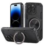 Custodia per telefono con supporto magnetico a rotazione a 360 gradi e meccanismo a tre nuclei., For iPhone 15 Pro Max, For iPhone 15, For iPhone 14, For iPhone 14 Pro Max, For iPhone 13 Pro Max, For iPhone 13