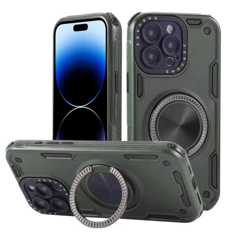 Custodia per telefono con supporto magnetico a rotazione a 360 gradi e meccanismo a tre nuclei., For iPhone 15 Pro Max, For iPhone 15, For iPhone 14, For iPhone 14 Pro Max, For iPhone 13 Pro Max, For iPhone 13