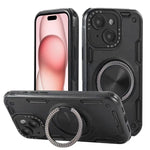 Custodia per telefono con supporto magnetico a rotazione a 360 gradi e meccanismo a tre nuclei., For iPhone 15 Pro Max, For iPhone 15, For iPhone 14, For iPhone 14 Pro Max, For iPhone 13 Pro Max, For iPhone 13