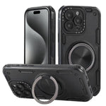 Custodia per telefono con supporto magnetico a rotazione a 360 gradi e meccanismo a tre nuclei., For iPhone 15 Pro Max, For iPhone 15, For iPhone 14, For iPhone 14 Pro Max, For iPhone 13 Pro Max, For iPhone 13