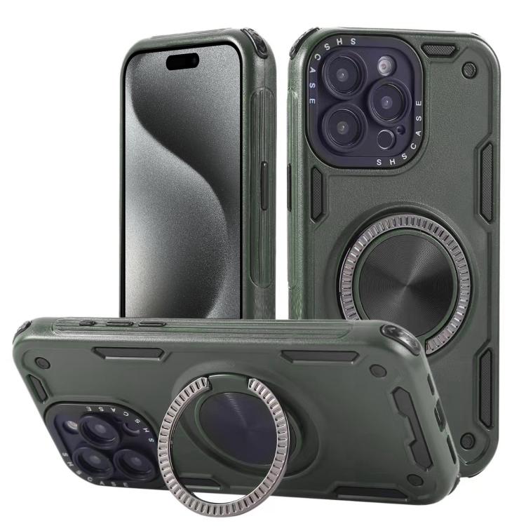 Custodia per telefono con supporto magnetico a rotazione a 360 gradi e meccanismo a tre nuclei., For iPhone 15 Pro Max, For iPhone 15, For iPhone 14, For iPhone 14 Pro Max, For iPhone 13 Pro Max, For iPhone 13