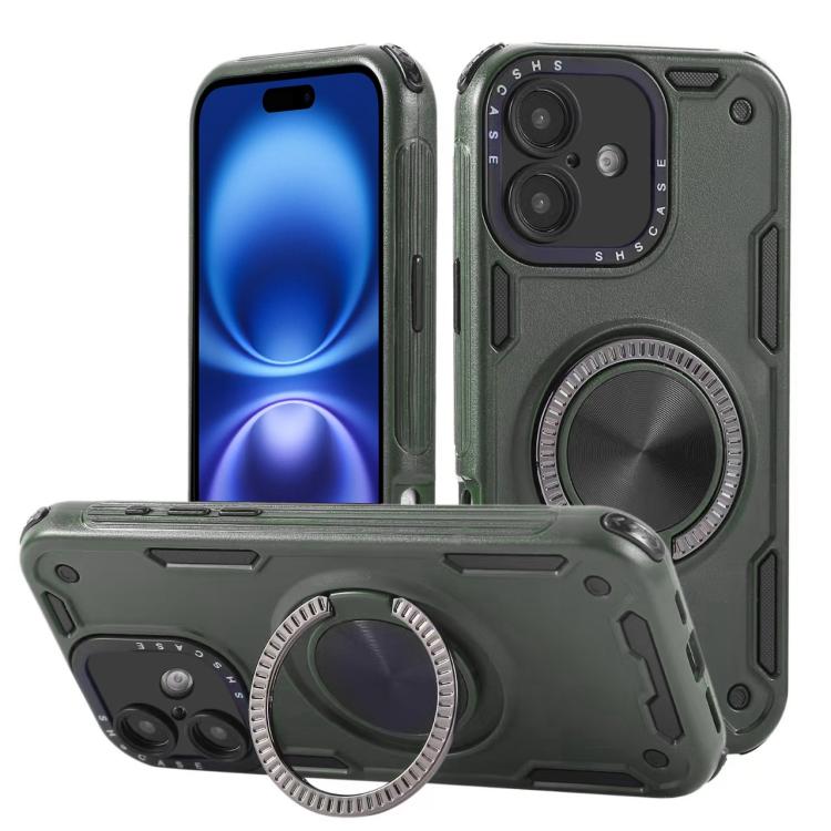 Custodia per telefono con supporto magnetico a rotazione a 360 gradi e meccanismo a tre nuclei., For iPhone 17 Pro Max, For iPhone 17 Pro, For iPhone 16 Pro Max, For iPhone 16 Pro, For iPhone 16 Plus, For iPhone 16