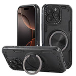 Custodia per telefono con supporto magnetico a rotazione a 360 gradi e meccanismo a tre nuclei., For iPhone 17 Pro Max, For iPhone 17 Pro, For iPhone 16 Pro Max, For iPhone 16 Pro, For iPhone 16 Plus, For iPhone 16