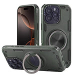 Custodia per telefono con supporto magnetico a rotazione a 360 gradi e meccanismo a tre nuclei., For iPhone 17 Pro Max, For iPhone 17 Pro, For iPhone 16 Pro Max, For iPhone 16 Pro, For iPhone 16 Plus, For iPhone 16