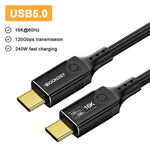 Cavo Type-C 120Gbps 16K HD ricarica 240W 1,5m
