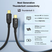 DOONJIEY DJUSB519GR 120Gbps Type-C 16K HD Projection Conversion Cable, DJUSB519GR
