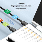 Cavo Type-C 120Gbps 16K HD ricarica 240W 1,5m