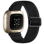Cinturino per orologio xDfind in nylon intrecciato ondulato ed elastico con fibbia di regolazione., For Fitbit Versa 4 / 3 / Sense2 / 1