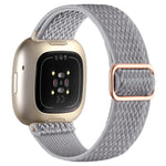 Cinturino per orologio xDfind in nylon intrecciato ondulato ed elastico con fibbia di regolazione., For Fitbit Versa 4 / 3 / Sense2 / 1