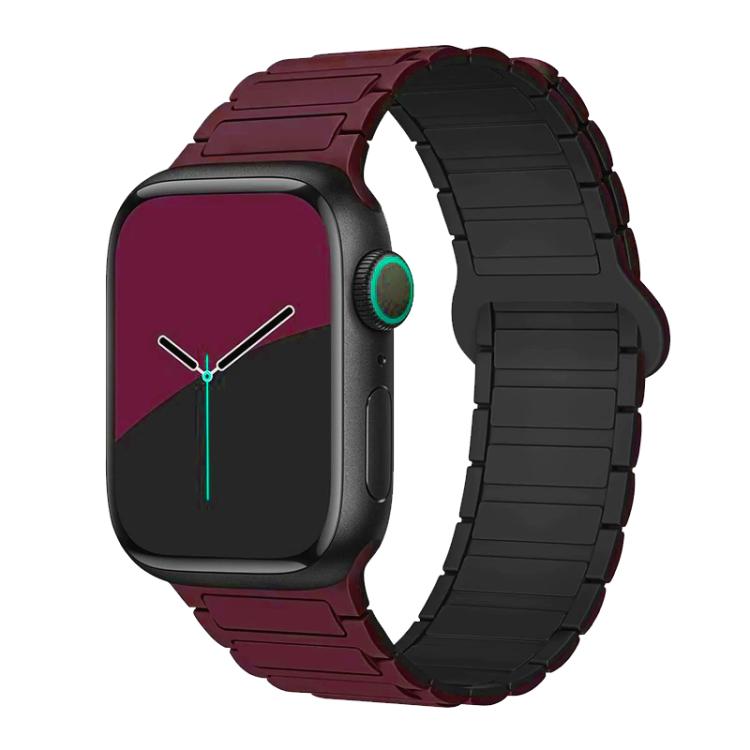 Cinturino per orologio in silicone magnetico a tre perline xDfind, For Apple Watch 42 / 44 / 45 / 46 / 49mm, For Apple Watch 38 / 40 / 41 / S10 42mm