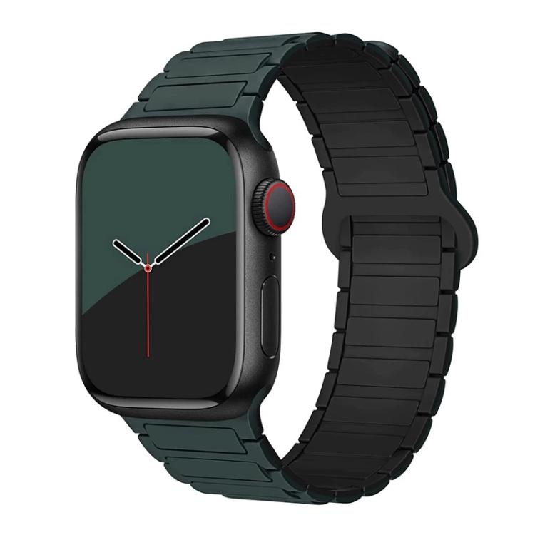 Cinturino per orologio in silicone magnetico a tre perline xDfind, For Apple Watch 42 / 44 / 45 / 46 / 49mm, For Apple Watch 38 / 40 / 41 / S10 42mm