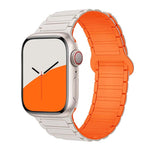 Cinturino per orologio in silicone magnetico a tre perline xDfind, For Apple Watch 42 / 44 / 45 / 46 / 49mm, For Apple Watch 38 / 40 / 41 / S10 42mm