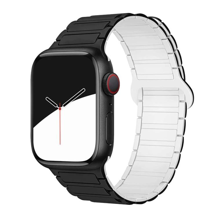 Cinturino per orologio in silicone magnetico a tre perline xDfind, For Apple Watch 42 / 44 / 45 / 46 / 49mm, For Apple Watch 38 / 40 / 41 / S10 42mm