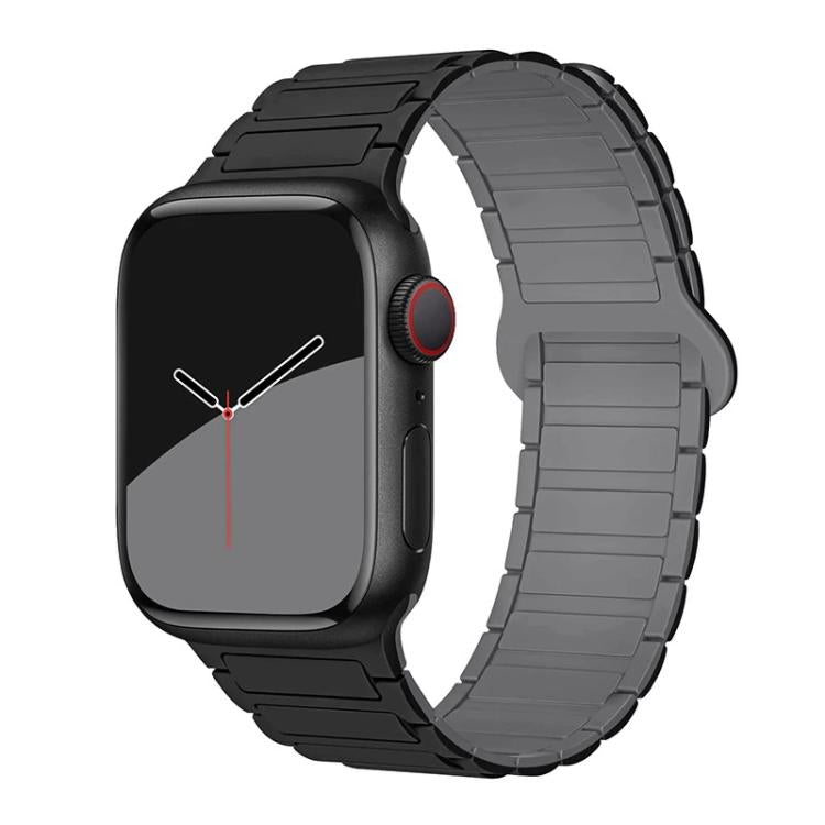 Cinturino per orologio in silicone magnetico a tre perline xDfind, For Apple Watch 42 / 44 / 45 / 46 / 49mm, For Apple Watch 38 / 40 / 41 / S10 42mm
