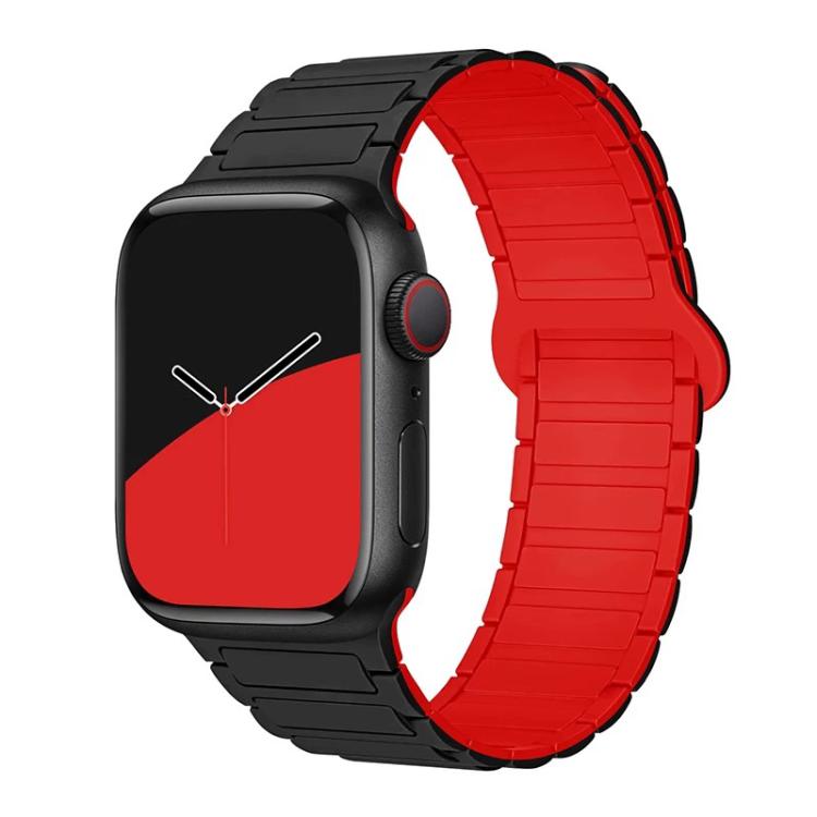 Cinturino per orologio in silicone magnetico a tre perline xDfind, For Apple Watch 42 / 44 / 45 / 46 / 49mm, For Apple Watch 38 / 40 / 41 / S10 42mm