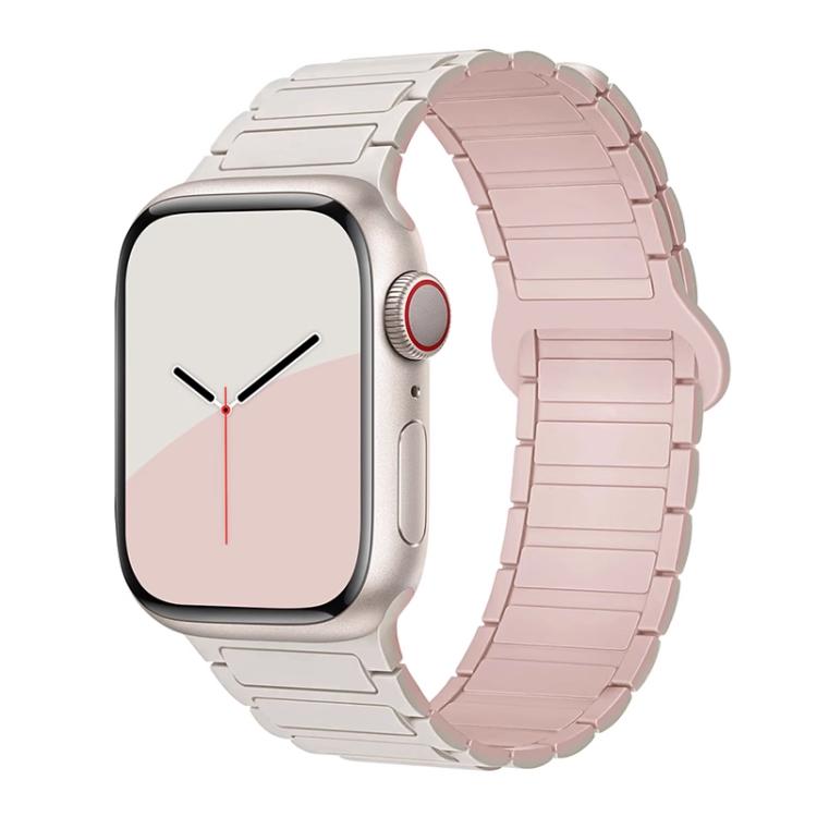 Cinturino per orologio in silicone magnetico a tre perline xDfind, For Apple Watch 42 / 44 / 45 / 46 / 49mm, For Apple Watch 38 / 40 / 41 / S10 42mm
